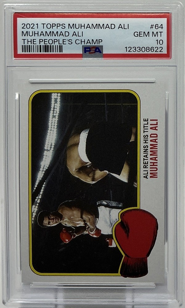 Muhammad Ali PSA 10- 2021 Topps Tribute Set ‘Ali Beats Norton To Retain Title’