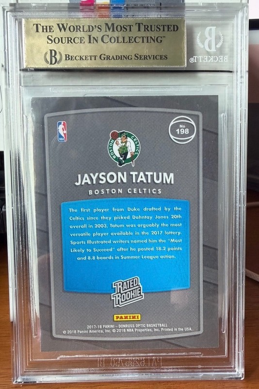 2017-18 Panini Donruss Optic - Rated Rookie Jayson Tatum #198 (RC) view 2