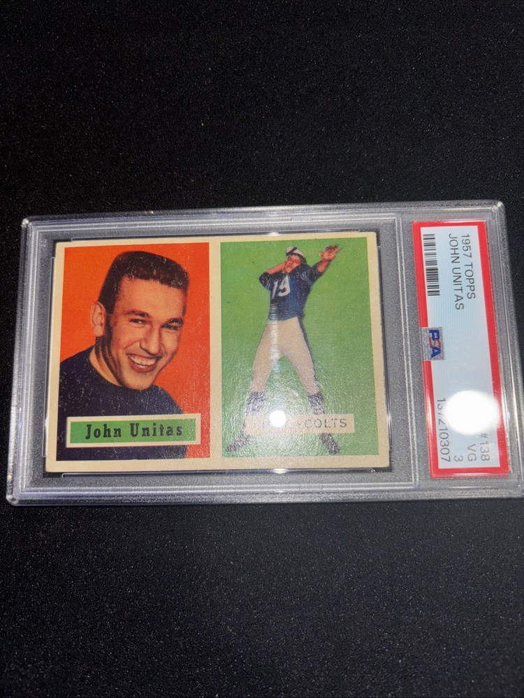 1957 Topps #138 Johnny Unitas RC - PSA VG 3 - Baltimore Colts - VSCARDS