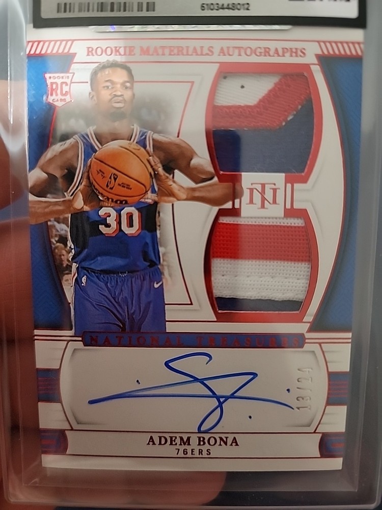 2024-25 Panini National Treasures Adem Bona Rookie Materials Patch Auto /24