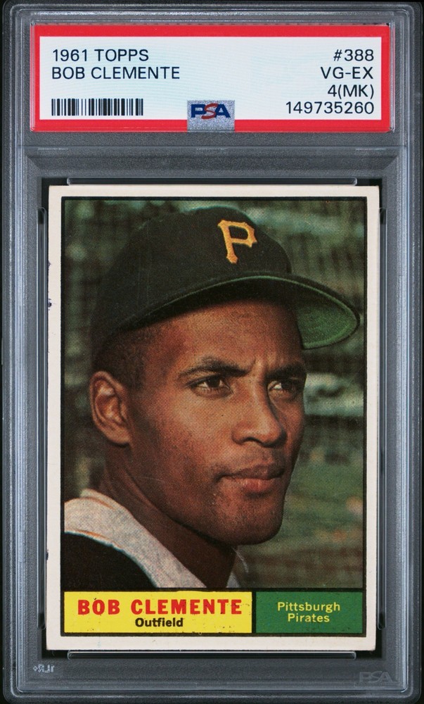 1961 Topps #388 Roberto Clemente | Pittsburgh Pirates | Rare "Bob" Clemente