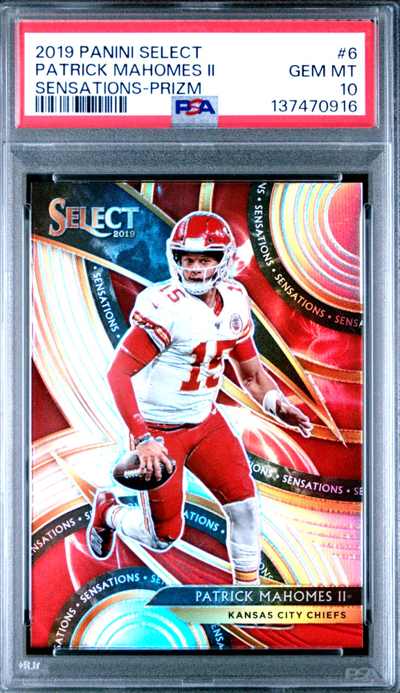 2019 PANINI SELECT SENSATIONS SILVER PRIZM #202 PATRICK MAHOMES II CHIEFS PSA 10