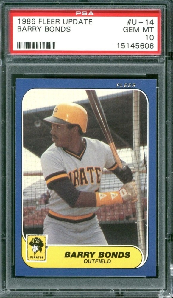 1986 Fleer Update PSA 10 Barry Bonds #U-14 Rookie RC 08 Pop 1423