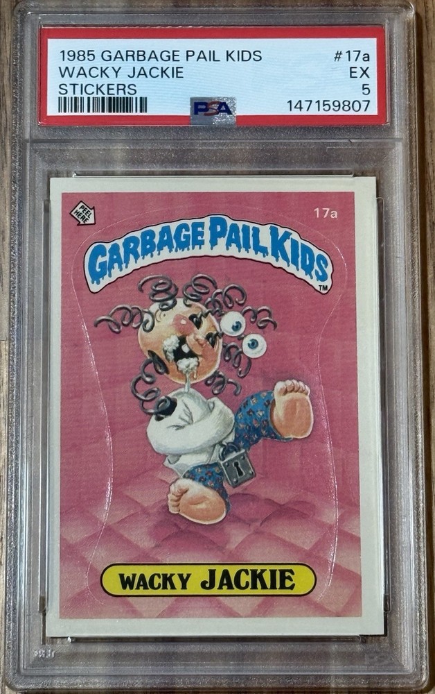 1985 GARBAGE PAIL KIDS #17a WACKY JACKIE SERIES 1 PSA 5