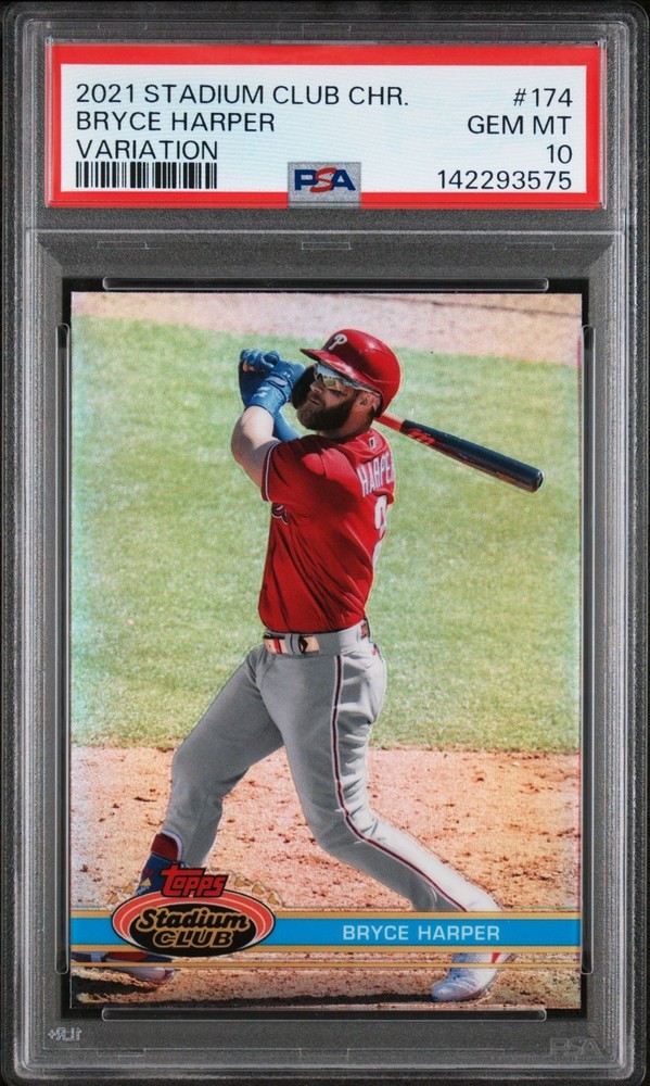 Bryce Harper 2021 Topps Stadium Club Chrome #174 Variation PSA 10