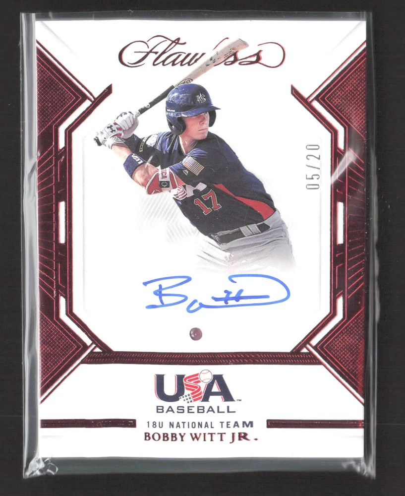 2023 Panini Flawless Baseball Bobby Witt Jr. #GSR-BW Ruby 05/20 auto