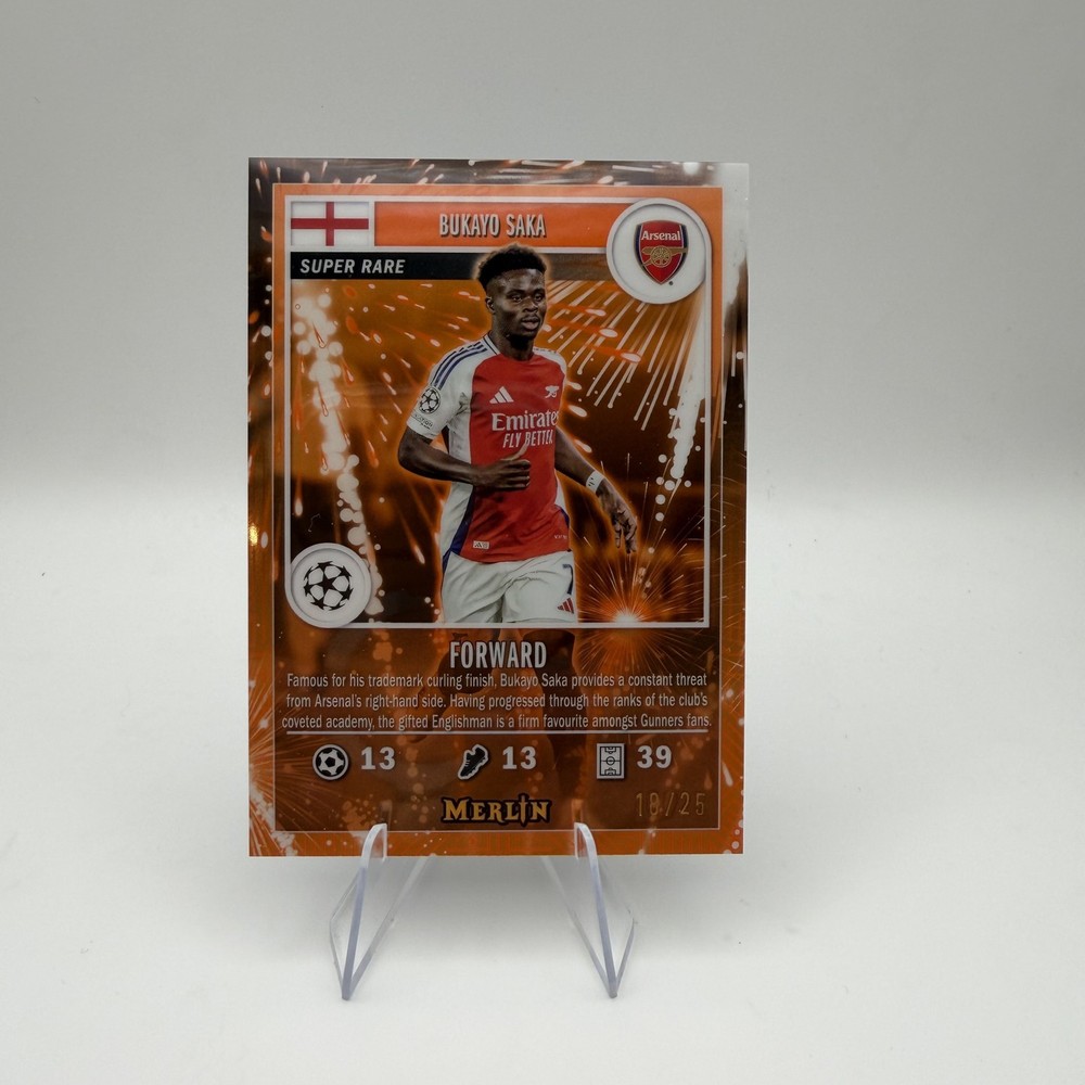 2024-25 Topps Merlin Club Competitions - Merlin's Gamers Bukayo Saka /25 SSP
