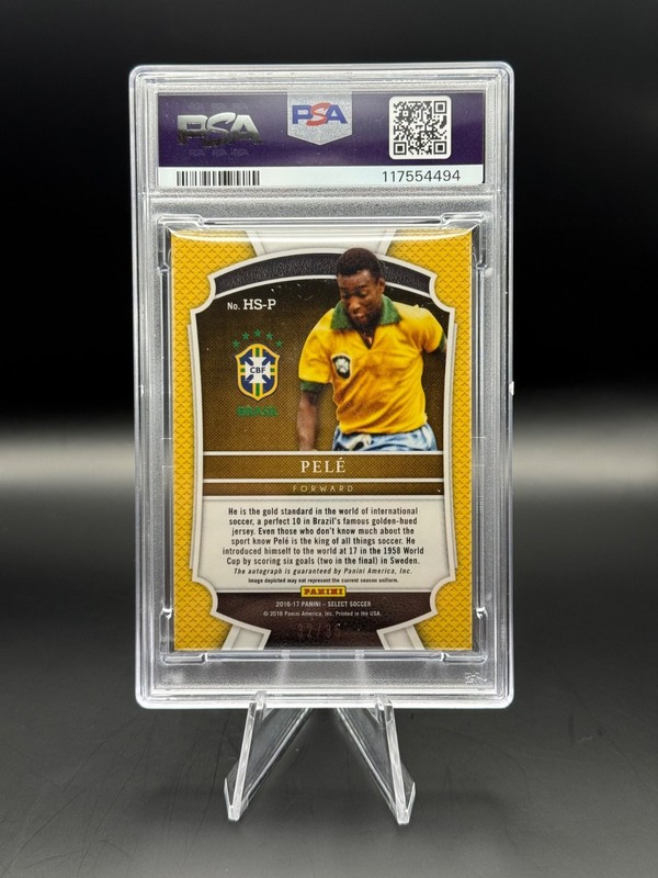 2016 PANINI SELECT HISTORIC SIGNATURES SILVER PELE /35 PSA AUTHENTIC AUTO PSA 10 view 2