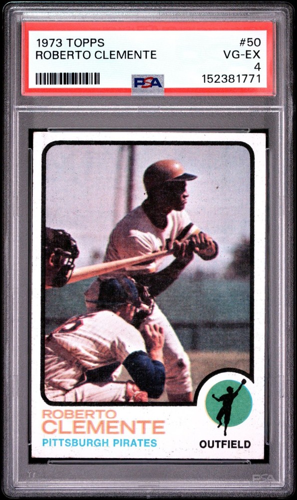 1973 Topps #50 ROBERTO CLEMENTE - Pirates - PSA 4 - Centered - 152381771🔥⚾🔥