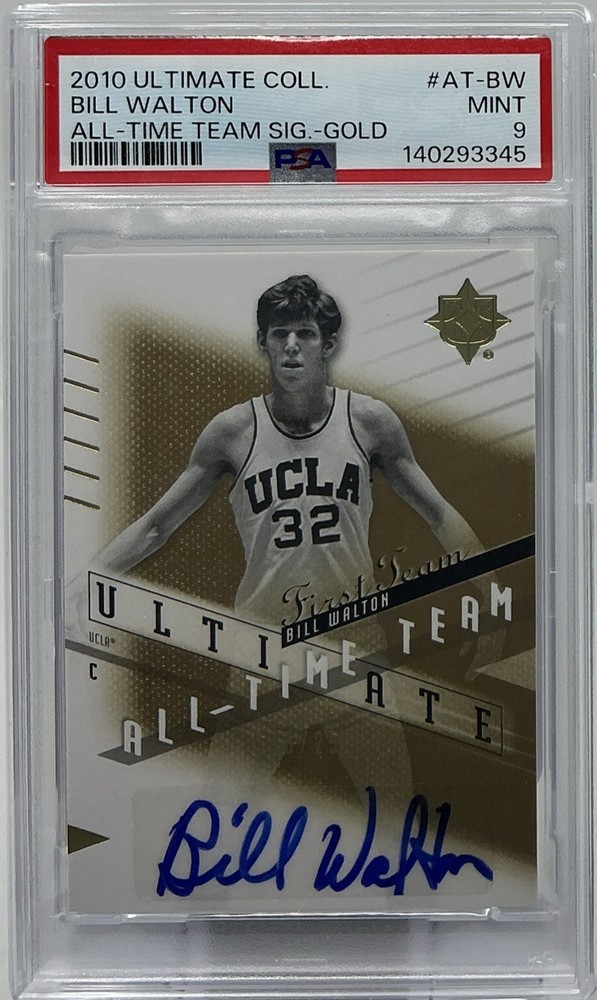 Bill Walton Auto PSA 9 -2010 Upper Deck Ultimate ‘Gold’ /25 -Trail Blazers, UCLA view 1