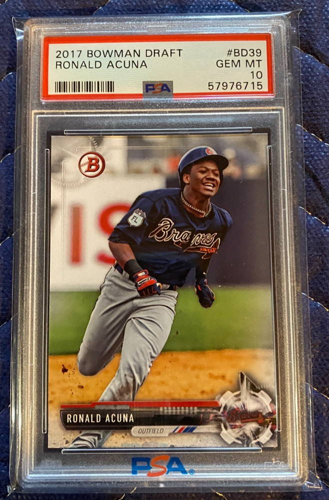2017 Bowman Draft #BD39 Ronald Acuna jr. RC PSA 10 QTY