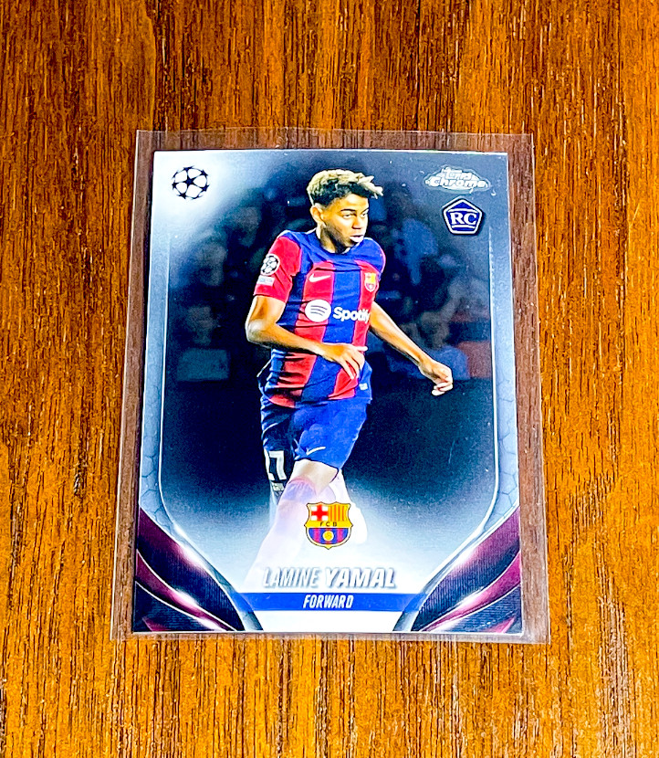 Lamine Yamal 2024 Topps Chrome #64⚽⚽⚽Rookie Card RC⚽⚽⚽FC Barcelona⚽⚽Spain⚽⚽TPG