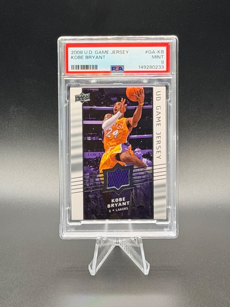 KOBE BRYANT 2008-09 Upper Deck Game Jersey #GA-KB Game-Worn Patch PSA 9 Mint