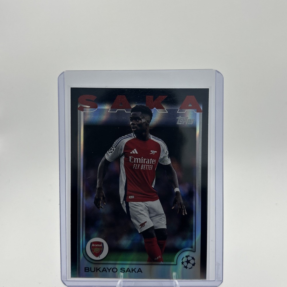 2024-25 Topps Uefa Club Competitions - Bukayo Saka #77 Black Flowfractor