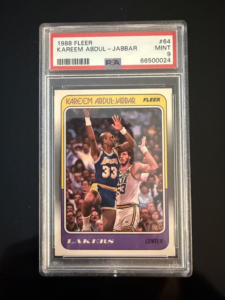 1988 Fleer #64 Kareem Abdul-Jabbar - PSA-9