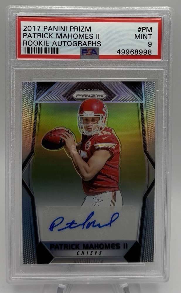 Patrick Mahomes II 2017 Panini Prizm Silver Rookie Autographs Auto PSA 9 #RA-PM