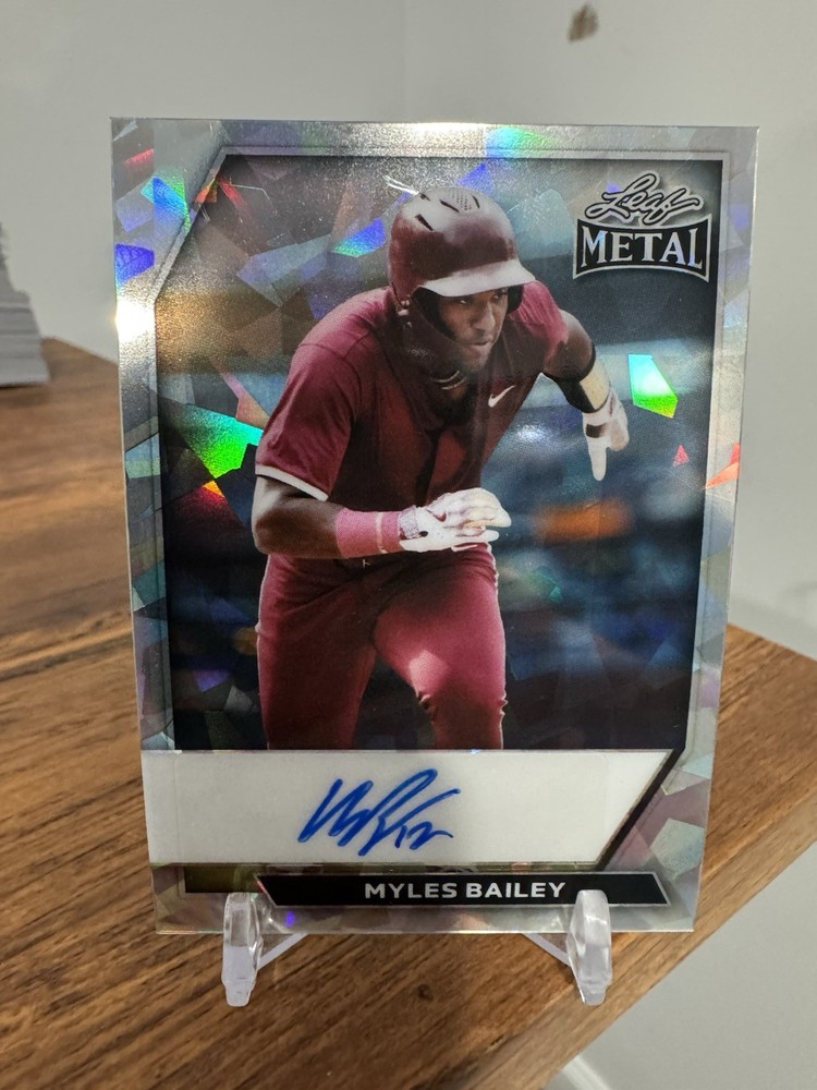 2026 Leaf Metal Baseball Myles Bailey Top Prospect RC #1/1 Auto