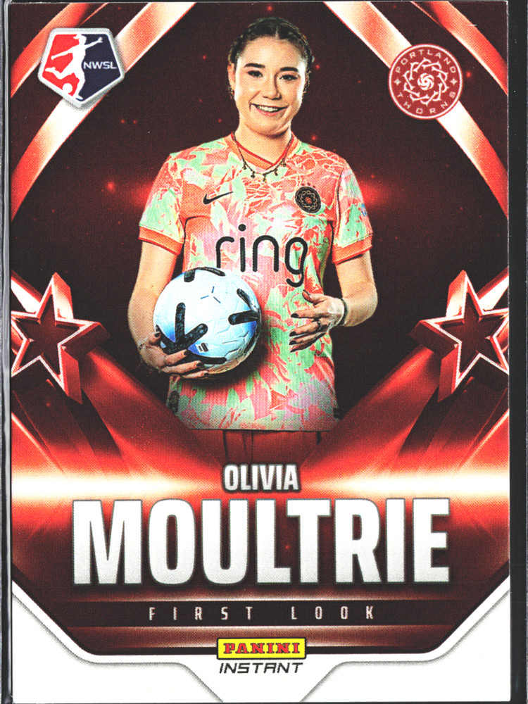 Olivia Moultrie Soccer Card Rare Only /169 Made! NWSL First Look Panini Thorns