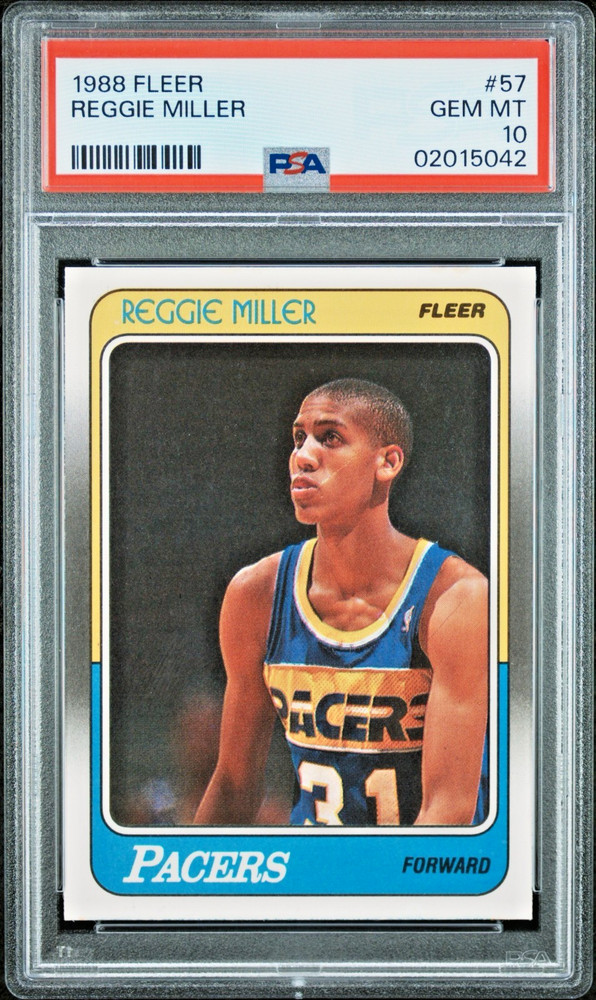 1988 Fleer Reggie Miller RC PSA 10 Low Pop Rookie HOF Pacers Vintage