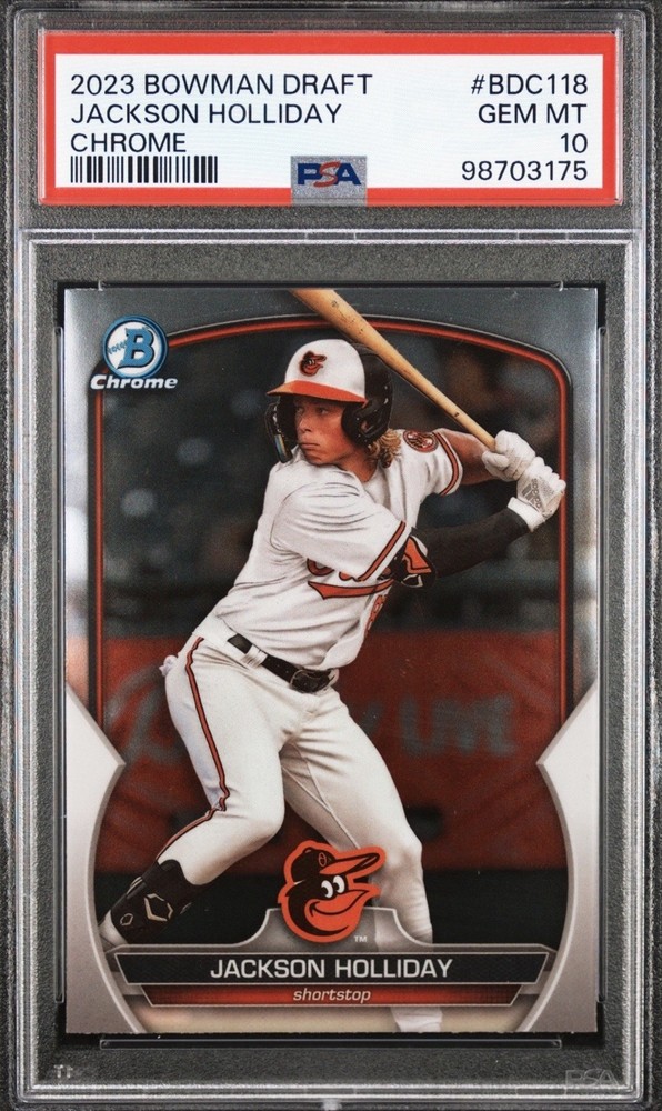 2023 BOWMAN DRAFT CHROME #BDC118 JACKSON HOLLIDAY PSA 10