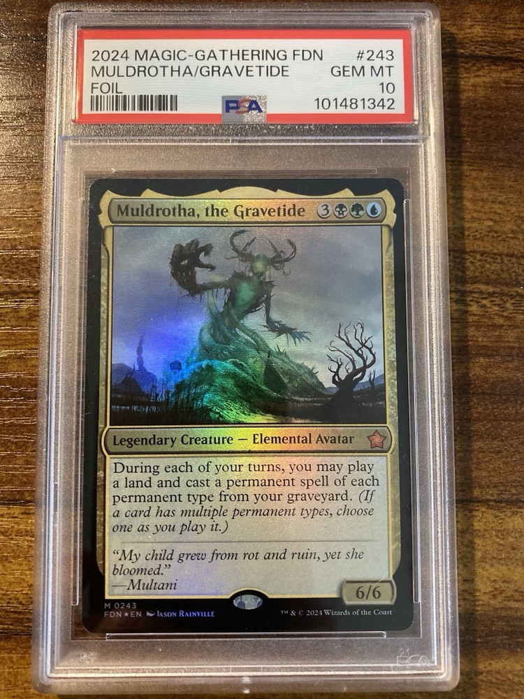 MTG✨MULDROTHA, THE GRAVETIDE FOIL✨Foundations PSA 10 MYTHIC 2024 POP 1 !
