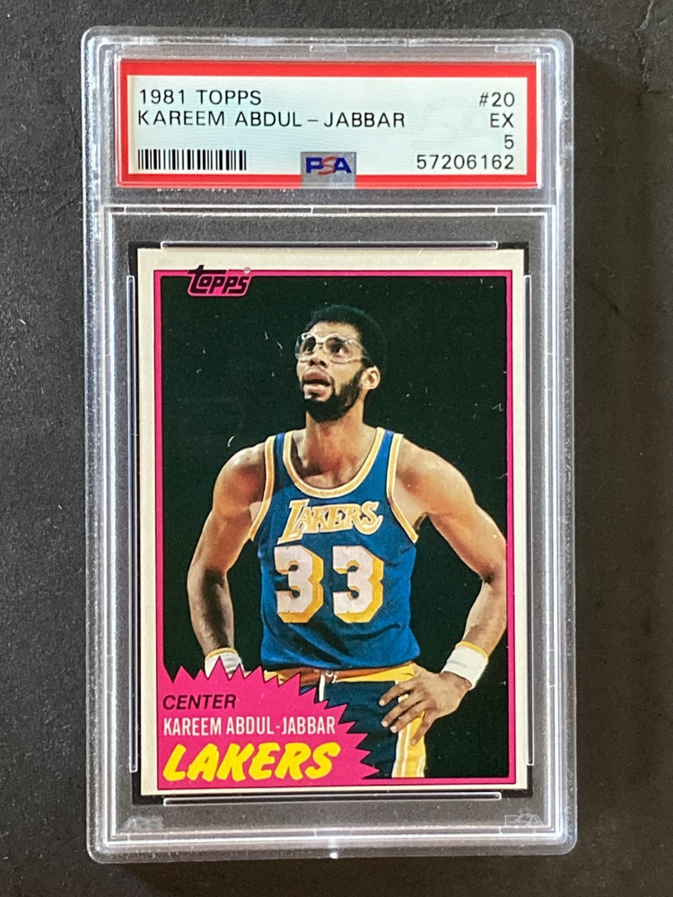 1981 Topps #20 Kareem Abdul-Jabbar Lakers EX PSA 5
