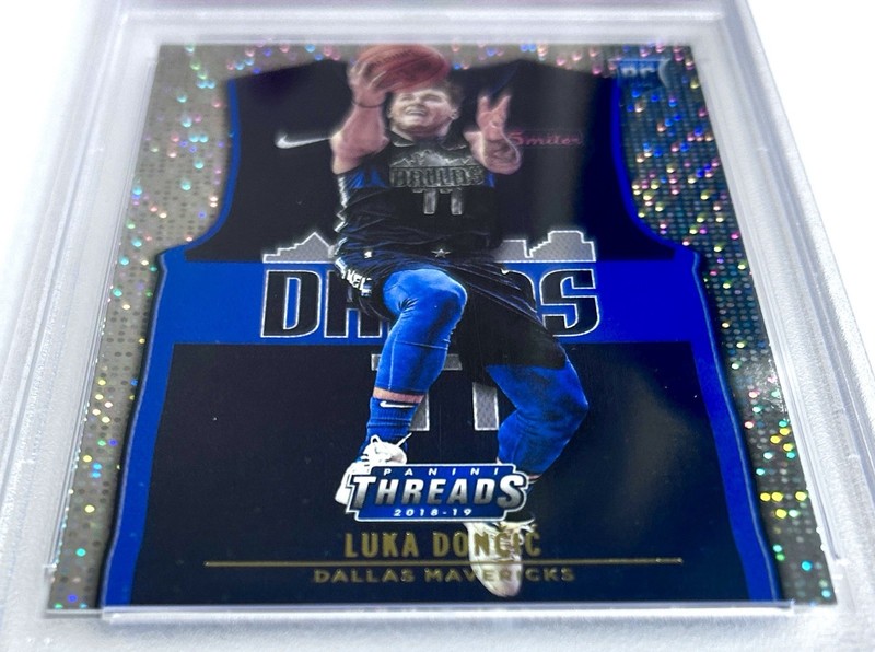 2018-19 Threads Luka Doncic PSA 9 Mint Rookies Statement Dazzle SP RC #181 NBA view 2