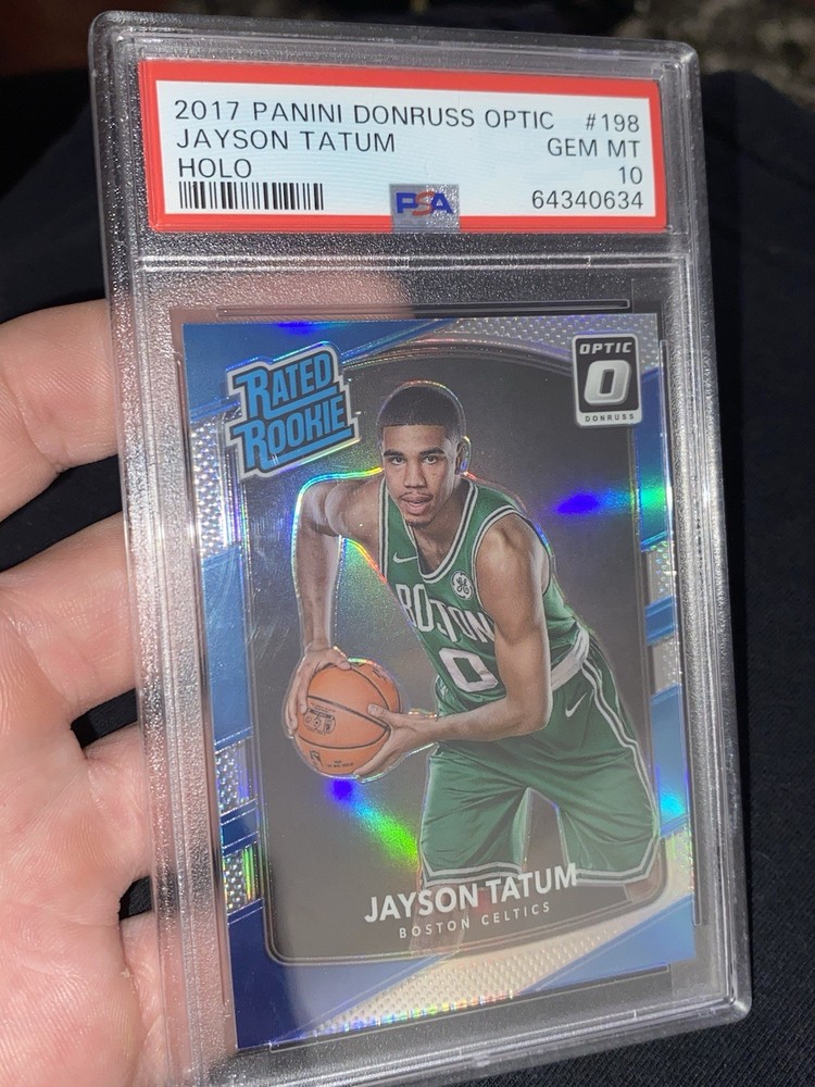 2017-18 Optic Jayson Tatum Holo Rookie Card Holo Celtics PSA 10
