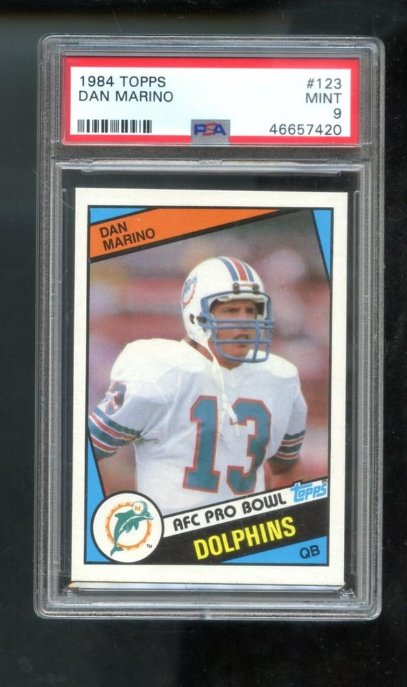 1984 Topps #123 Dan Marino RC ROOKIE RC MINT PSA 9 Graded NFL Football Card