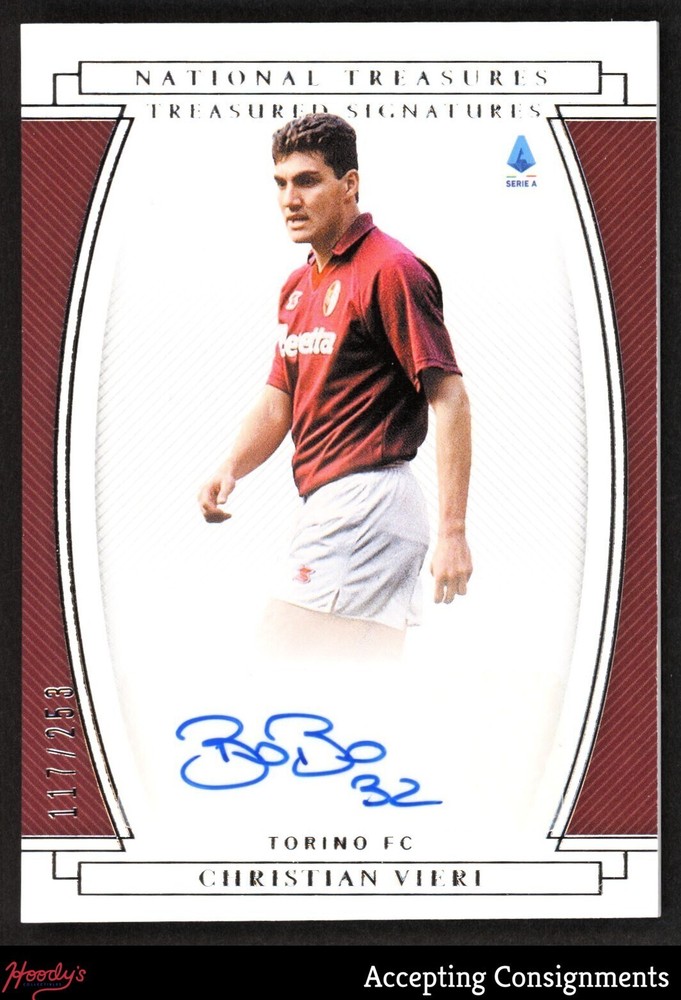 2020-21 Panini National Treasures Christian Vieri AUTO TORINO FC 117/253