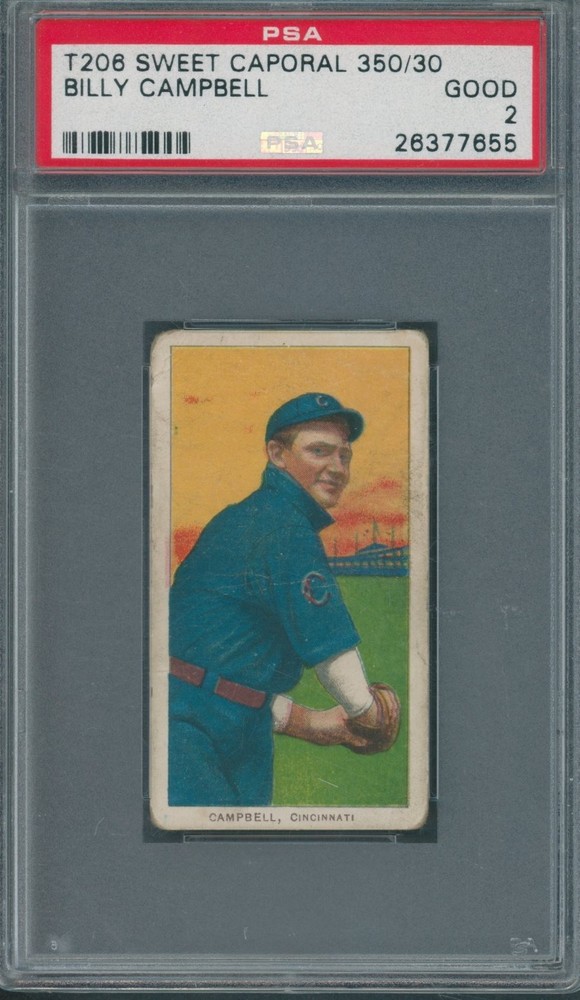 T206 Billy Campbell PSA GOOD 2 Sweet Caporal 350/30 *7655