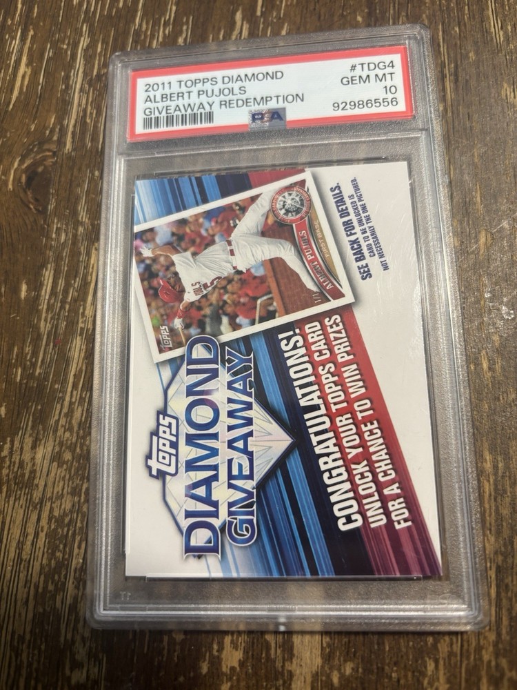 Albert Pujols PSA 10 2011 Topps Diamond Giveaway Redemption