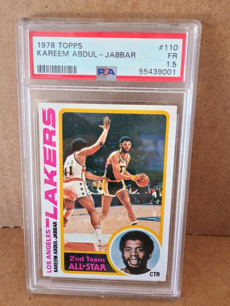 1978 TOPPS Basketball #110 KAREEM ABDUL-JABBAR PSA 1.5 "Los Angeles Lakers"