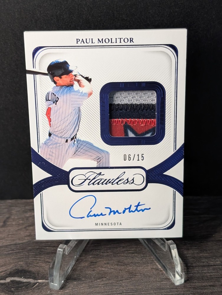 2024 Flawless Paul Molitor #PPV-PM Sapphire Prime Patch Relic Auto 6/15 