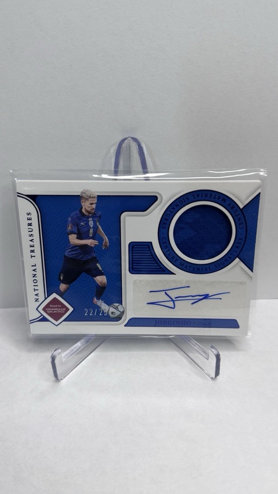 Panini 2022 National Treasures Jorginho Italy Auto Patch CE-J /25