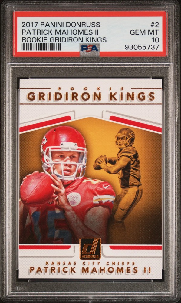 2017 Panini Donruss Rookie Gridiron Kings Patrick Mahomes II #2 PSA 10