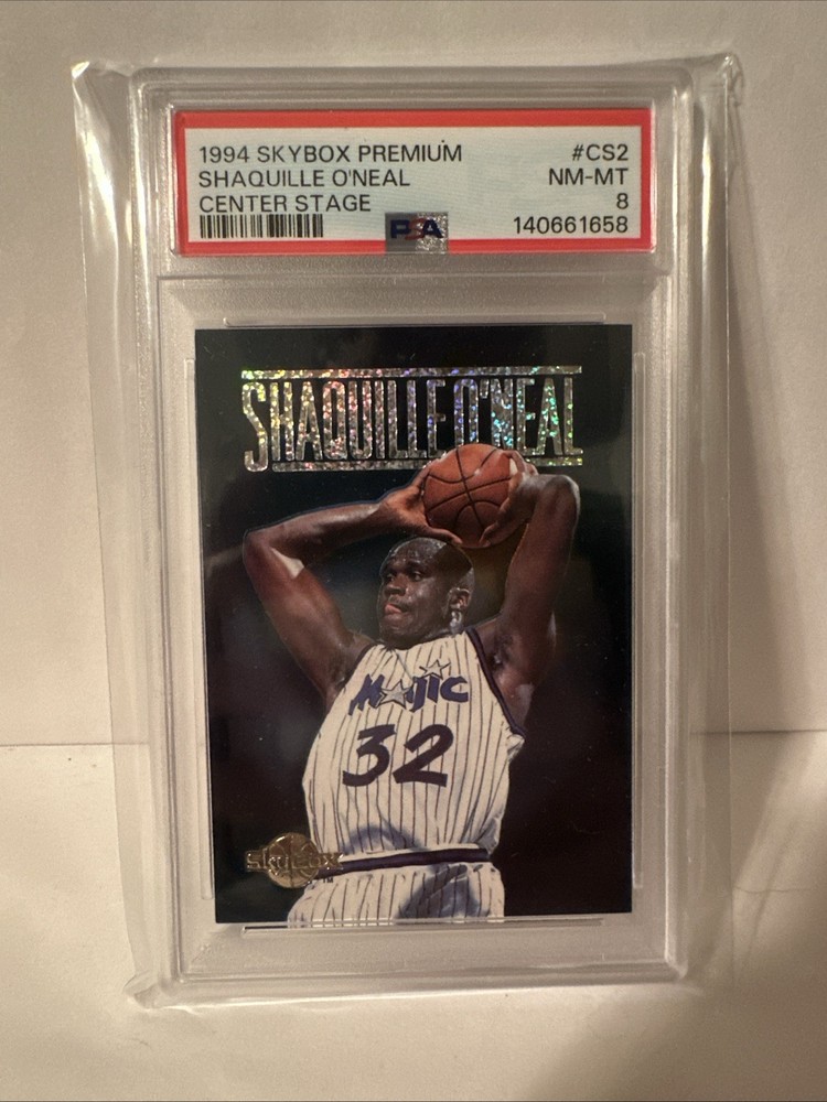 1994-95 Skybox Premium Shaquille O'Neal Center Stage PSA 8