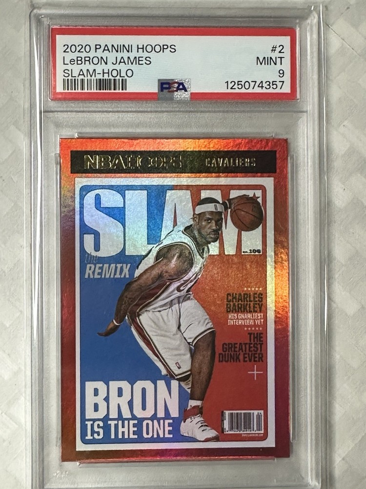 SP PSA - 2020-21 Panini NBA Hoops - Slam LeBron James #2 Holo
