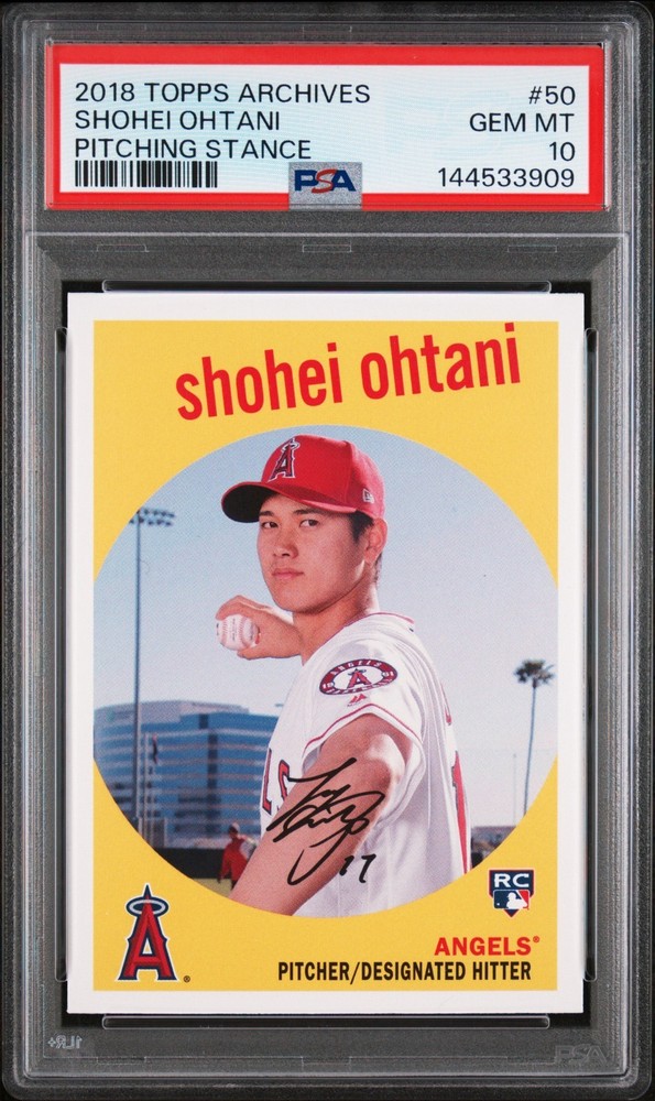 2018 Topps Archives Shohei Ohtani Pitching Stance #50 Rookie Card PSA 10 GEM MT