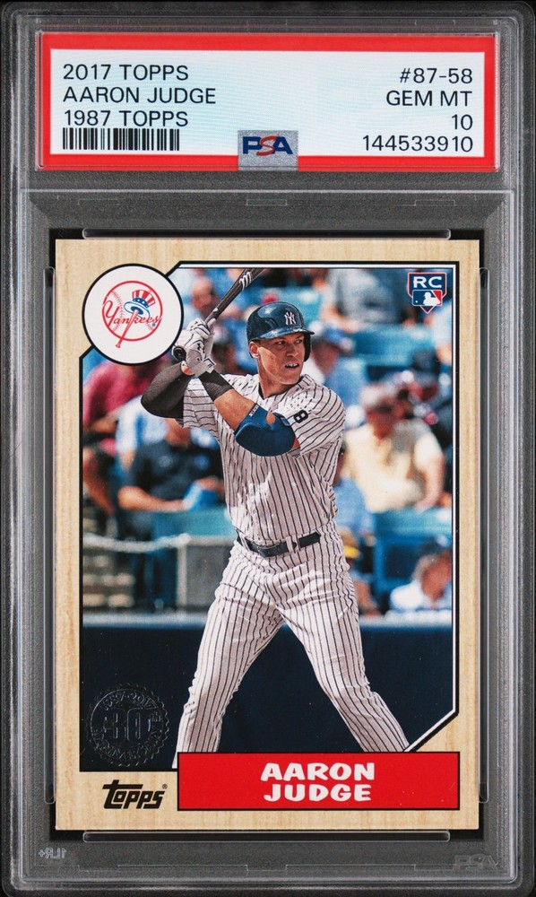 2017 Topps Aaron Judge #87-58 1987 Topps Rookie Card PSA 10 GEM MINT