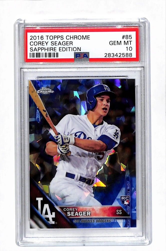2016 Topps Chrome Sapphire Edition Corey Seager #85 PSA 10
