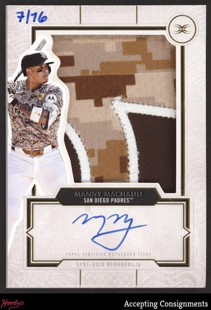 2025 Topps Definitive Ultra Manny Machado GAME USED PATCH AUTO 07/16 Padres