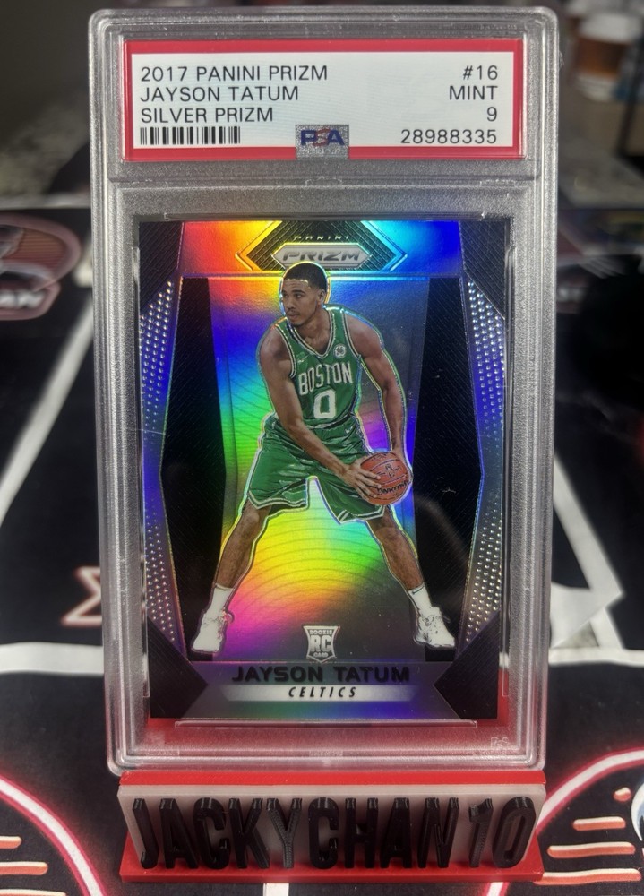 2017-18 Panini Silver Prizm Jayson Tatum Rookie PSA 9 #16