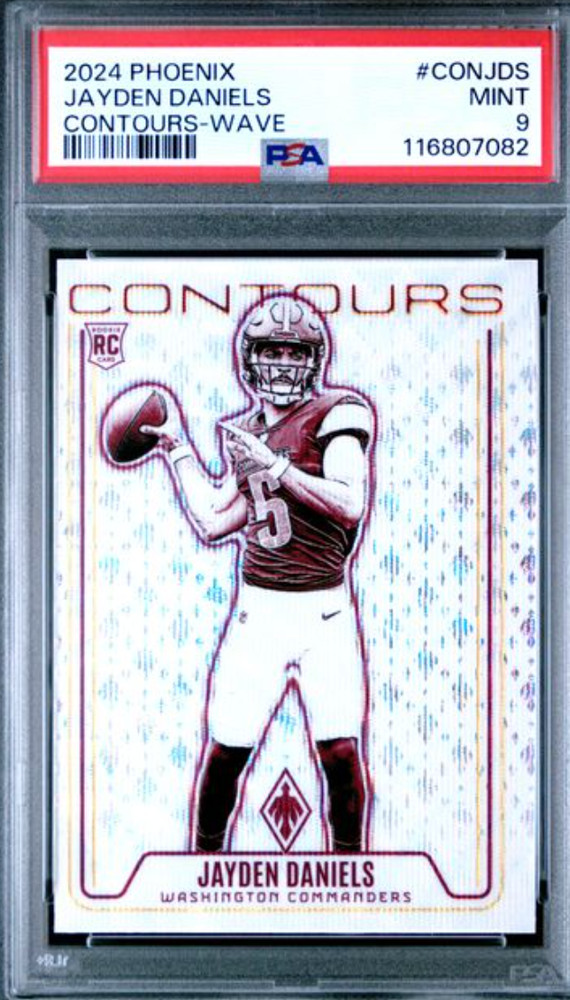 2024 PHOENIX #CONJDS JAYDEN DANIELS CONTOURS-WAVE PSA MINT 9
