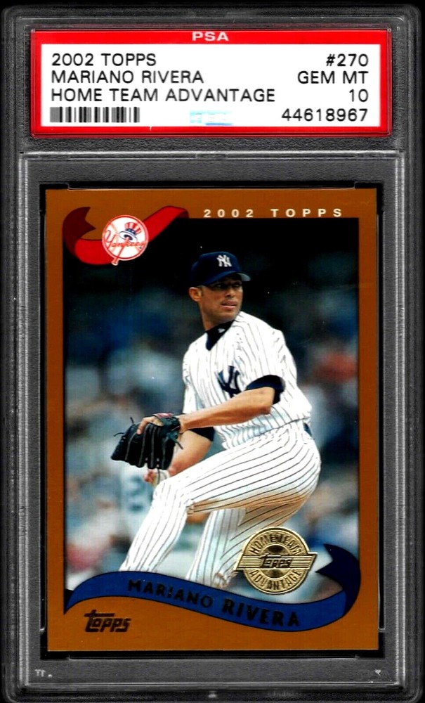 2002 Topps #270 MARIANO RIVERA HOF Home Team Advantage POP 10 PSA 10 GEM MINT