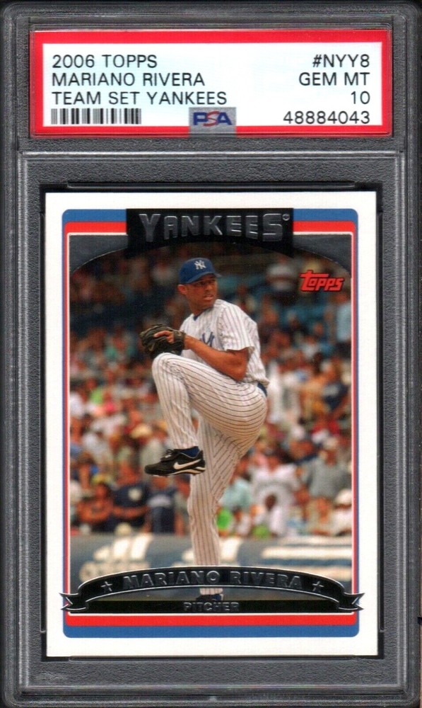 2006 Topps #NYY8 MARIANO RIVERA HOF Team Set Yankees POP 4 PSA 10 GEM MINT