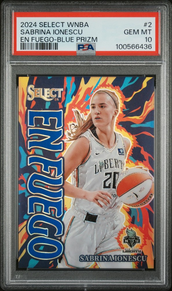 2024 Panini Select WNBA EN Fuego Sabrina Ionescu #2 Blue Prizm PSA 10