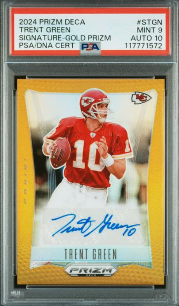 2024 PRIZM DECA #STGN TRENT GREEN SIGNATURE-GOLD PRIZM PSA MINT 9 AUTO 10