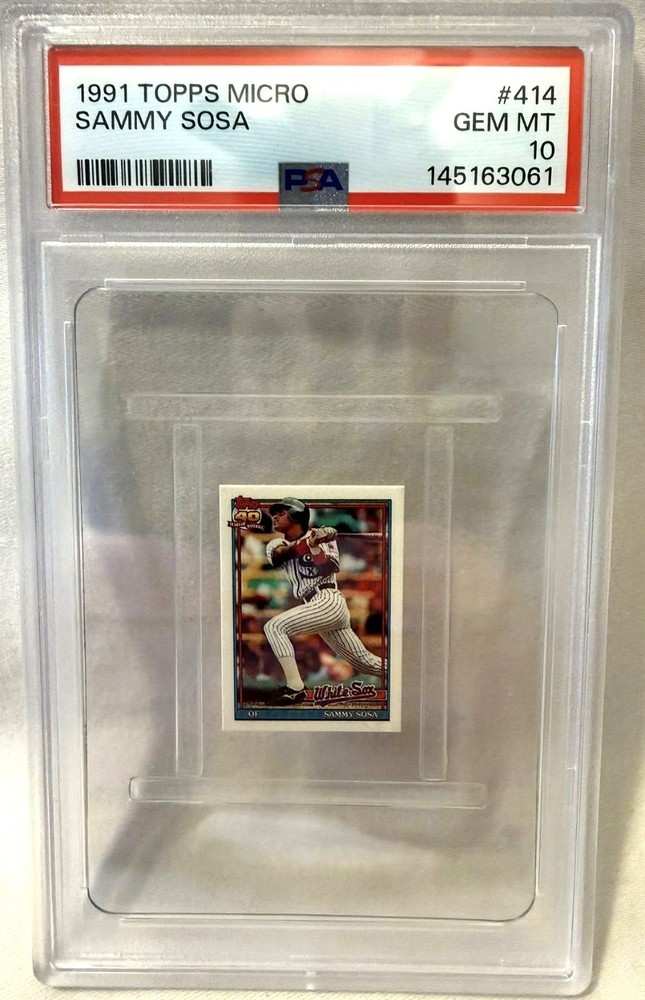 Sammy Sosa **PSA 10** GEM MINT 1991 Topps Micro #414 Pop 1