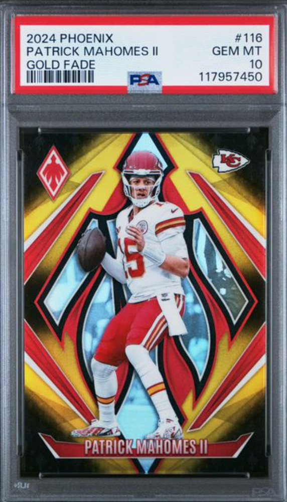 2024 PHOENIX #116 PATRICK MAHOMES II GOLD FADE PSA GEM MT 10